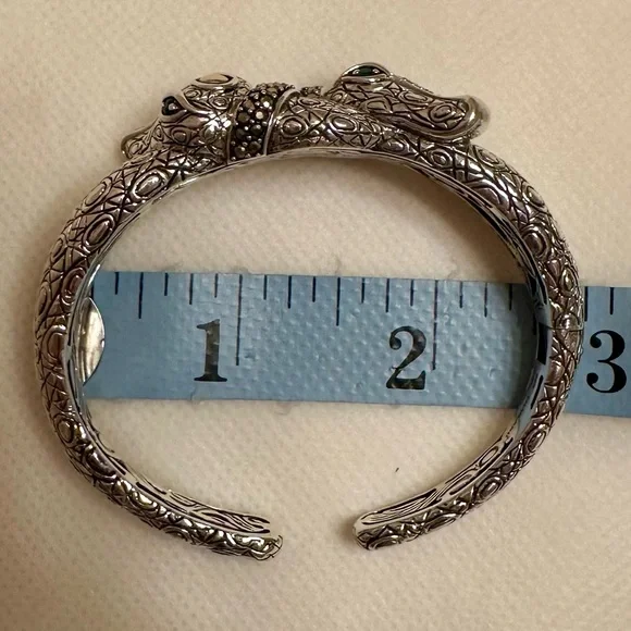 JAI John Hardy Double Croco Kick Cuff Size Small